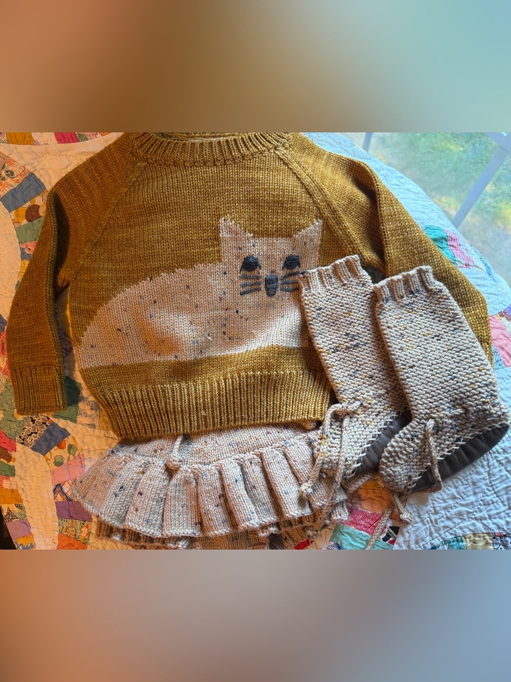 Misha & Puff Spun Gold/Camel Confetti 3pc Set 18/24